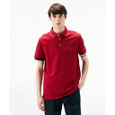 トミー ヒルフィガー TOMMY HILFIGER フラッグカフスリムフィットポロシャツ (レッド)