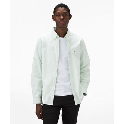 トミー ヒルフィガー TOMMY HILFIGER オックスフォードソリッドロングスリーブシャツ （ライトグリーン）