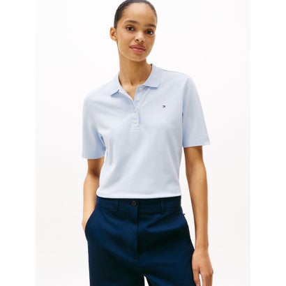 トミー ヒルフィガー TOMMY HILFIGER レギュラーカラーピケショートスリーブポロ （ブルー）