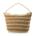 カシュカシュ cache cache ボーダーコンビ編みワンハンドル2wayミニトート (IV)(4)