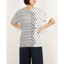 センソユニコ Sensounico Lucruca stripe&dot T-shirt (ホワイト)