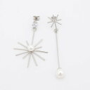 スリーフォータイム Three Four Time トゥインクルスターアシメピアス (シルバー)