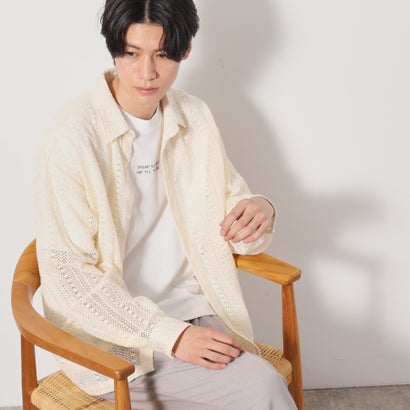 ザ ショップ ティーケー(メンズ) THE SHOP TK(Men) レースシャツアンサンブル長袖シャツ シャツ・半袖Tシャツセットアイテム (アイボリー(00...