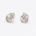 アガタ パリ AGATHA PARIS スコッティピアス、パヴェスコッティ カットアウトサークル、クリスタル/シルバー (クリスタル/シルバー)