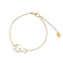 アガタ パリ AGATHA PARIS スコッティチェーンブレスレット、パヴェメダリオンスコッティ、マザーオブパール/ゴールド (マザーオブパール/ゴールド)