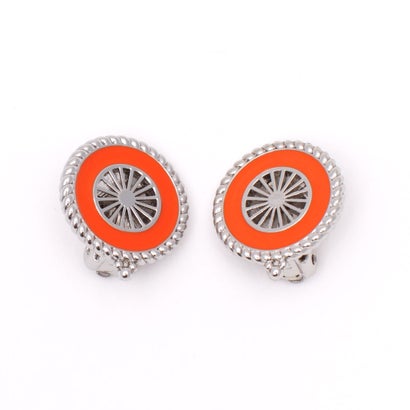 アガタ パリ AGATHA PARIS ボーホーブリーズ、クリップイヤリング、エナメル、オレンジ/シルバー (Orange/Silver)