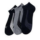 プーマ PUMA アンクルソックス 異カラー 3足組 (ミックス)
