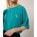 ユーエスポロアッスン U.S. POLO ASSN. ワンポイントクルードルマンプルオーバーTシャツ (グリーン)