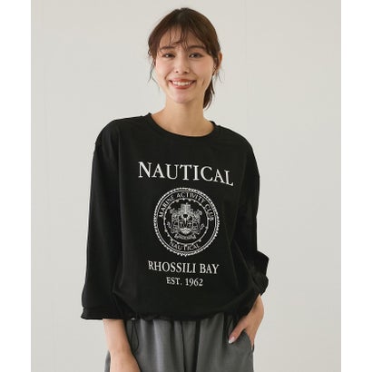 ジャイロ JAYRO ロゴプリント7分袖プルオーバー （ブラック）