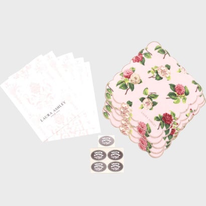 ローラ アシュレイ LAURA ASHLEY 【WEB限定】カミール柄 プリントハンカチ5枚セット (ローラアシュレイ ギフト袋&シール)付き (ピンク(172))