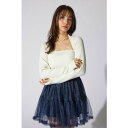 ボレロセットニットトップス WHT