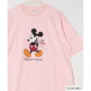 ディズニー Disney ミッキー トイ・ストーリー ベイマックス ズートピア キャラクター フロント バックプリント 半袖Tシャツ (ピンク系その他)
