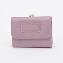 ツモリチサト キャリー tsumori chisato CARRY シンプルバイカラー がま口 2つ折り財布 (ラベンダー)(4)