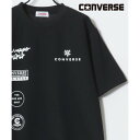 コンバース CONVERSE 接触冷感 UVカット 吸水速乾 耐塩素 アムンゼン ロゴ オールスター バックプリント 半袖Tシャツ (ブラック系その他2)