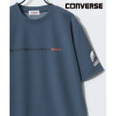 コンバース CONVERSE 接触冷感 UVカット 吸水速乾 耐塩素 アムンゼン ロゴ オールスター バックプリント 半袖Tシャツ (ブルー系その他)