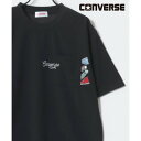コンバース CONVERSE 接触冷感 UVカット 吸水速乾 耐塩素 アムンゼン ロゴ オールスター バックプリント 半袖Tシャツ (ブラック系その他)