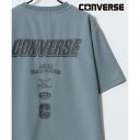 コンバース CONVERSE 接触冷感 UVカット 吸水速乾 耐塩素 アムンゼン ロゴ オールスター バックプリント 半袖Tシャツ (ブルー系その他2)
