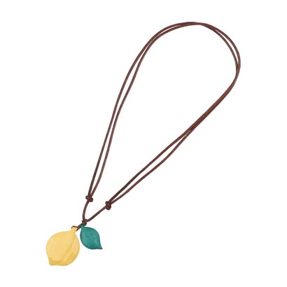 カンカン KANKAN ウッドレモンネックレス （イエロー）