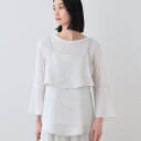 インディヴィ INDIVI 【2点セット/洗える】カセット服 キャミ&ブラウス セットトップス (アイボリー(004))