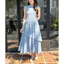 【WEB限定】ミッシュマッシュ MISCH MASCH 2025春夏新作 ドッキングニットワンピース/MM557405 (BLUE)