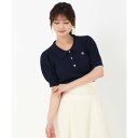 【WEB限定】ミッシュマッシュ MISCH MASCH 2026春夏新作 ケーブル刺繍ポロニット/MM558304 (NAVY)