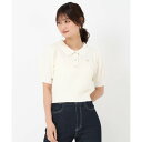 【WEB限定】ミッシュマッシュ MISCH MASCH 2026春夏新作 ケーブル刺繍ポロニット/MM558304 (WHITE)
