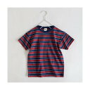 ブランシェス branshes 【WEB限定/DRC/綿100%】マルチボーダー半袖Tシャツ (レッド)