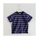ブランシェス branshes 【WEB限定/DRC/綿100%】マルチボーダー半袖Tシャツ (パープル)