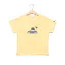 プティマイン petit main アップリケ車・ポニー半袖Tシャツ (クリーム)
