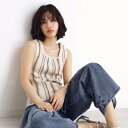 ザ ショップ ティーケー (ウィメン) THE SHOP TK(Women) 【前後2WAY】ランダムガータータンク (アイボリー(304))