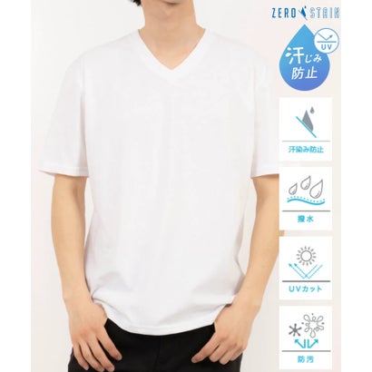 楽天LOCOMALL（ロコンド公式ストア）ジーンズメイト JEANS MATE ZERO STAIN Vネック Tシャツ 汗染み目立ちにくい （ホワイト）