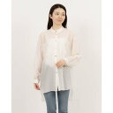 ミ・デゥー mi・deu・・・ シアーテンセルロングシャツ (オフホワイト)