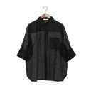 ドゥ アルシーヴ DOUX ARCHIVES ハーフワイドスリーブシアーシャツ (BLK)(4)