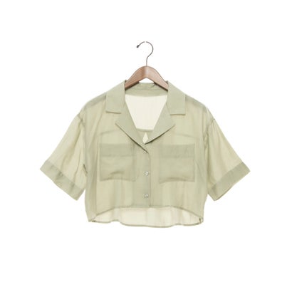 アルシーヴ archives シアー開襟シャツ （GRN）