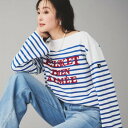 アンタイトル UNTITLED 【BLANC basque】バスクボーダー×刺繍プルオーバー (ブルー(392))