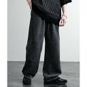ロッキーモンロー Rocky Monroe スウェットパンツ イージー ワイド メンズ レディース ケミカルオーバーダイ 裏毛 無地 ドローコード バルーン ワンマイル ヴィンテージ 韓国 14428 (ブラック)