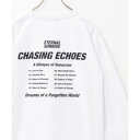 マックハウス Mac-House メッセージプリント長袖Tシャツ (ホワイト)