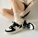シューズインクローゼット Shoes in Closet -シュークロ- 軽量厚底 ベーシックレースアップ スニーカー 1483 (ブラック/ホワイト)