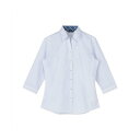 トーキョーシャツ TOKYO SHIRTS 【透け防止】 スキッパー 七分袖 形態安定 レディースシャツ (ブルー)