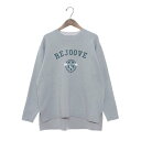レジューヴ Rejoove カレッジ柄のコットン混ニット (グレー)