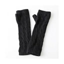 ジョンストンズ JOHNSTONS JOHNSTONS ハンドウォーマー HAY03305 カシミヤ ケーブル編み (SA0900/Black-ブラック)