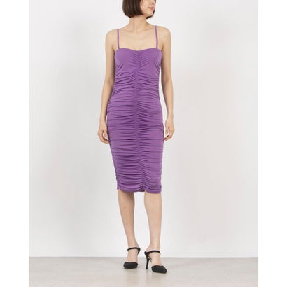 デニーローズ DENNY ROSE ギャザーポイントジャージータイトキャミワンピース (PURPLE) デニーローズ DENNY ROSE ギャザーポイントジャージータイトキャミワンピース (PURPLE)