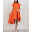 リナシメント RINASCIMENTO アシメヘムフレアシャツワンピース (Arancio)