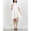 リナシメント RINASCIMENTO アシメヘムフレアシャツワンピース (Bianco)