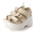 ラスドット lus. 厚底スポーツサンダル (アイボリー)