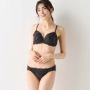 アモスタイル バイ トリンプ AMOSTYLE BY Triumph Daily AMOSTYLE 3/4カップブラ ブラ&ショーツセット スウィートフローラ(B、C、Dカップ) AMST521 WHU + Mini JX 【返品不可商品】 (ブラック)