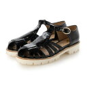 パスクッチ PASCUCCI ホワイトソールグルカサンダル (BLK)