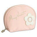 マリークワント MARY QUANT サインロゴデイジーパッチ ラウンドポーチ (ピンク)