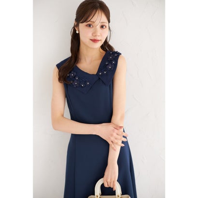トッコクローゼット tocco closet 立体フラワーアシメ襟ワンピース トッコクローゼット tocco closet 立体フラワーアシメ襟ワンピース