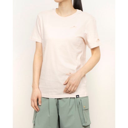 アディダス adidas レディス ラウンジ サンダルグラフィック 半袖Tシャツ JN8270 (ピンク)